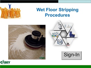 Wet floor stripping procedures form.